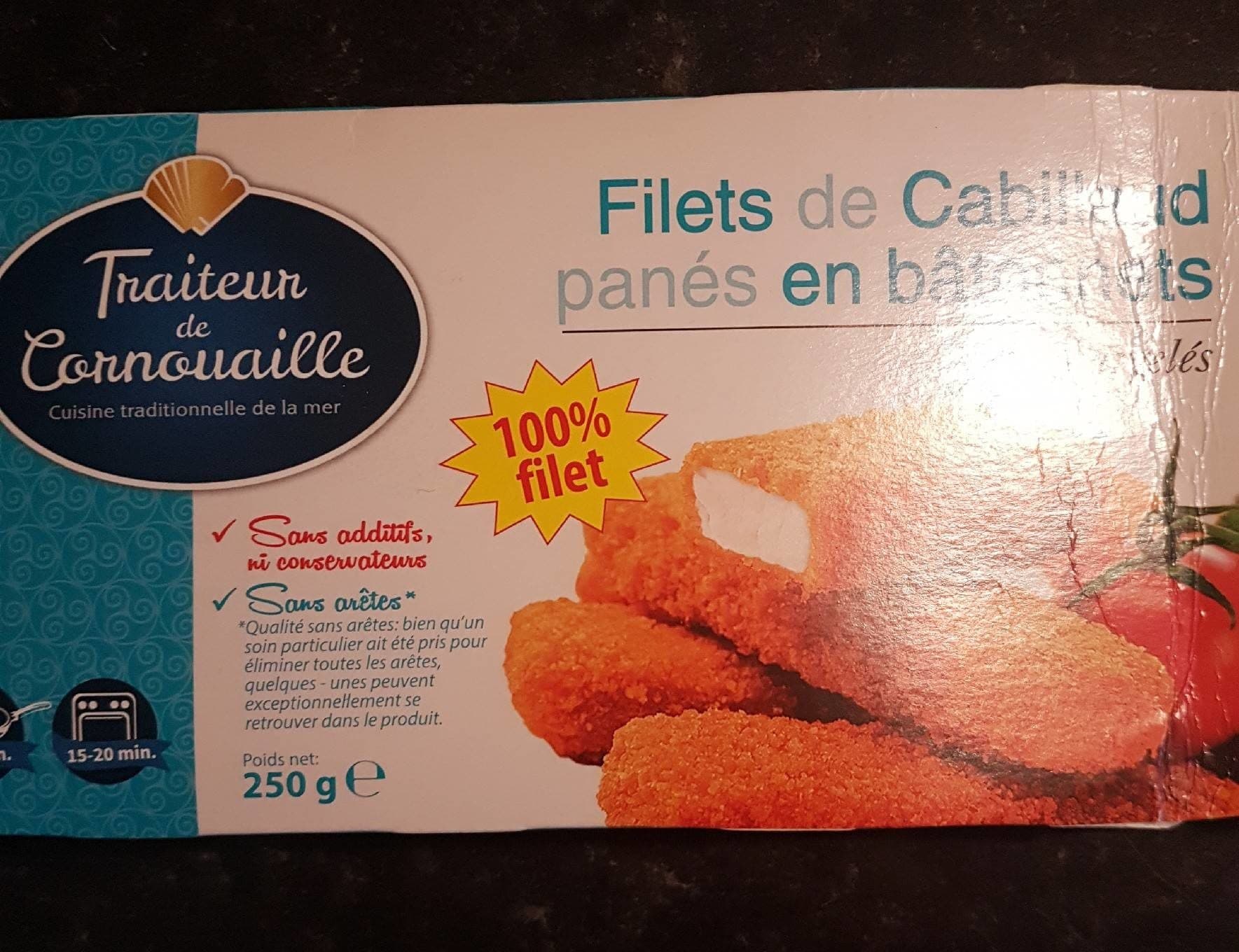 Traiteur De Cornouaille Filet de cabillaud panés en bâtonnets packshot
