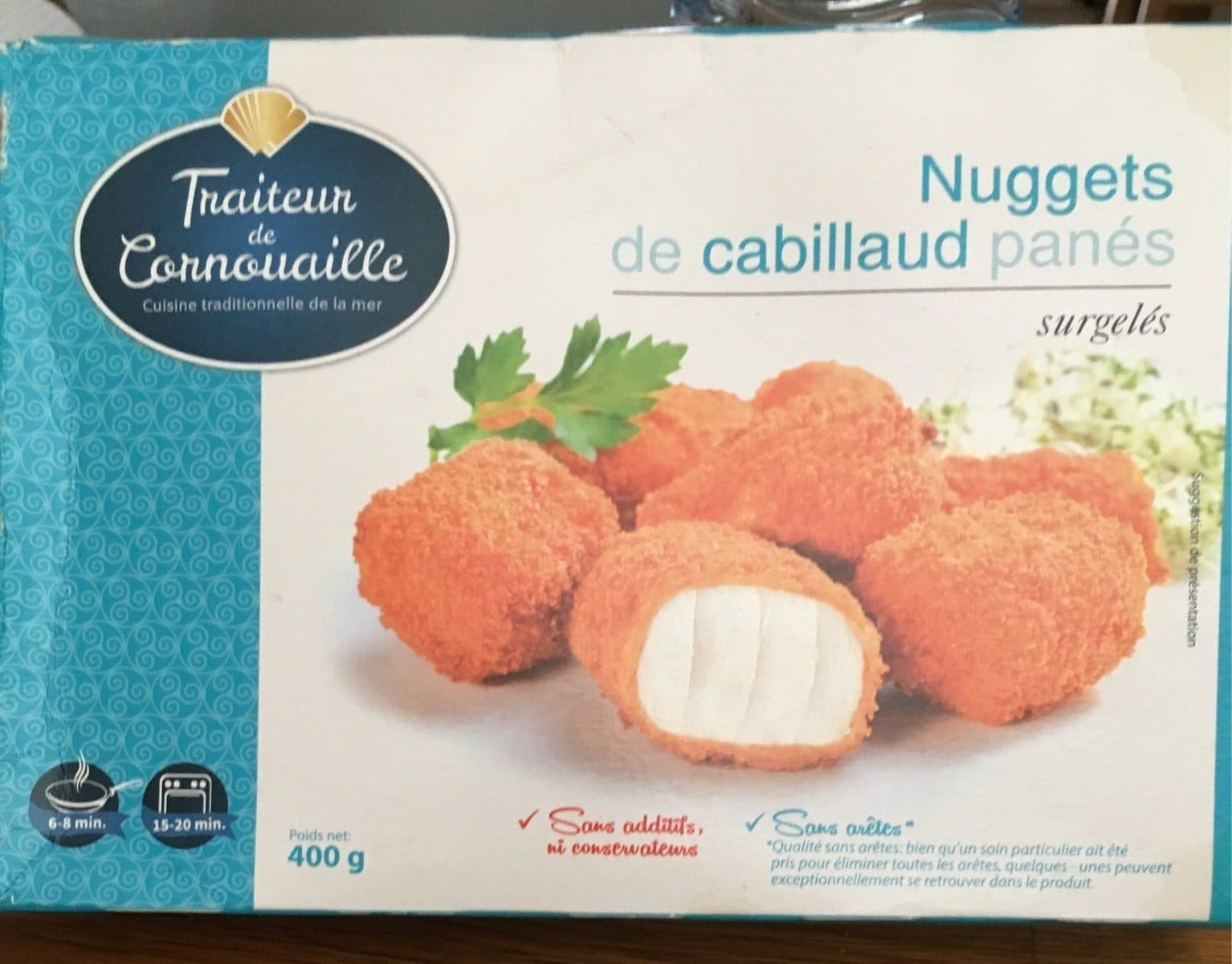 Open Food Facts Nugets de cabillaud panés packshot