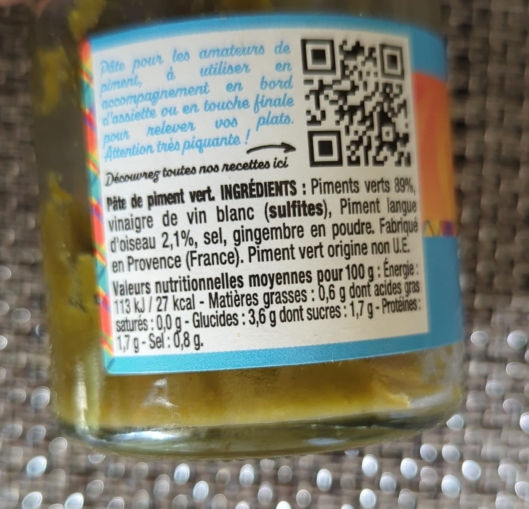 Chaleur creole Pâte de piment vert packshot