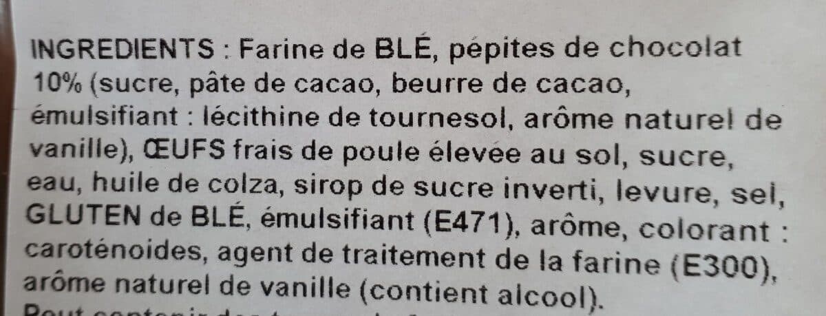 Open Food Facts Brioche pépites de chocolat packshot