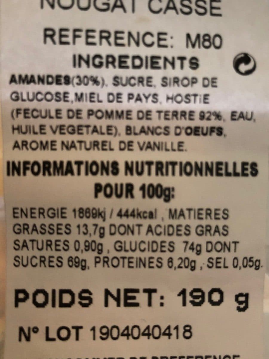 Open Food Facts Nougat tendre packshot
