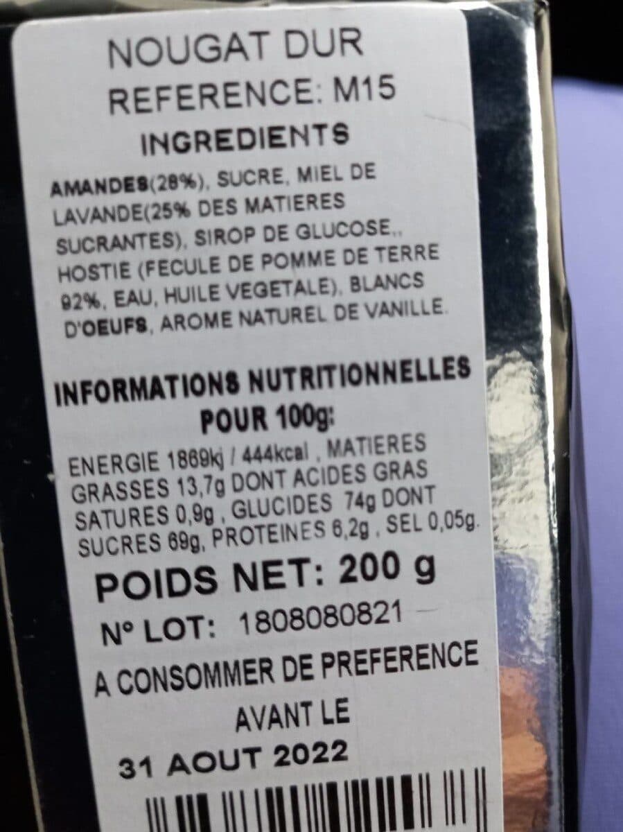 Suprem'Nougat Suprem'Nougat - Montélimar Nougat Hard, 200g (7oz) Bag packshot