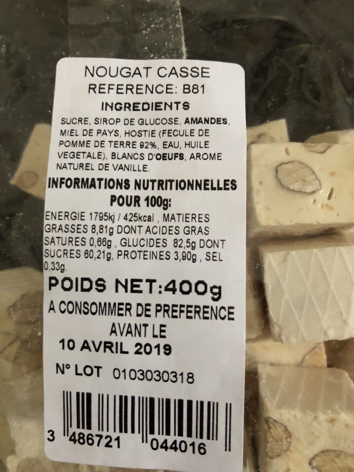 Open Food Facts Nougat packshot