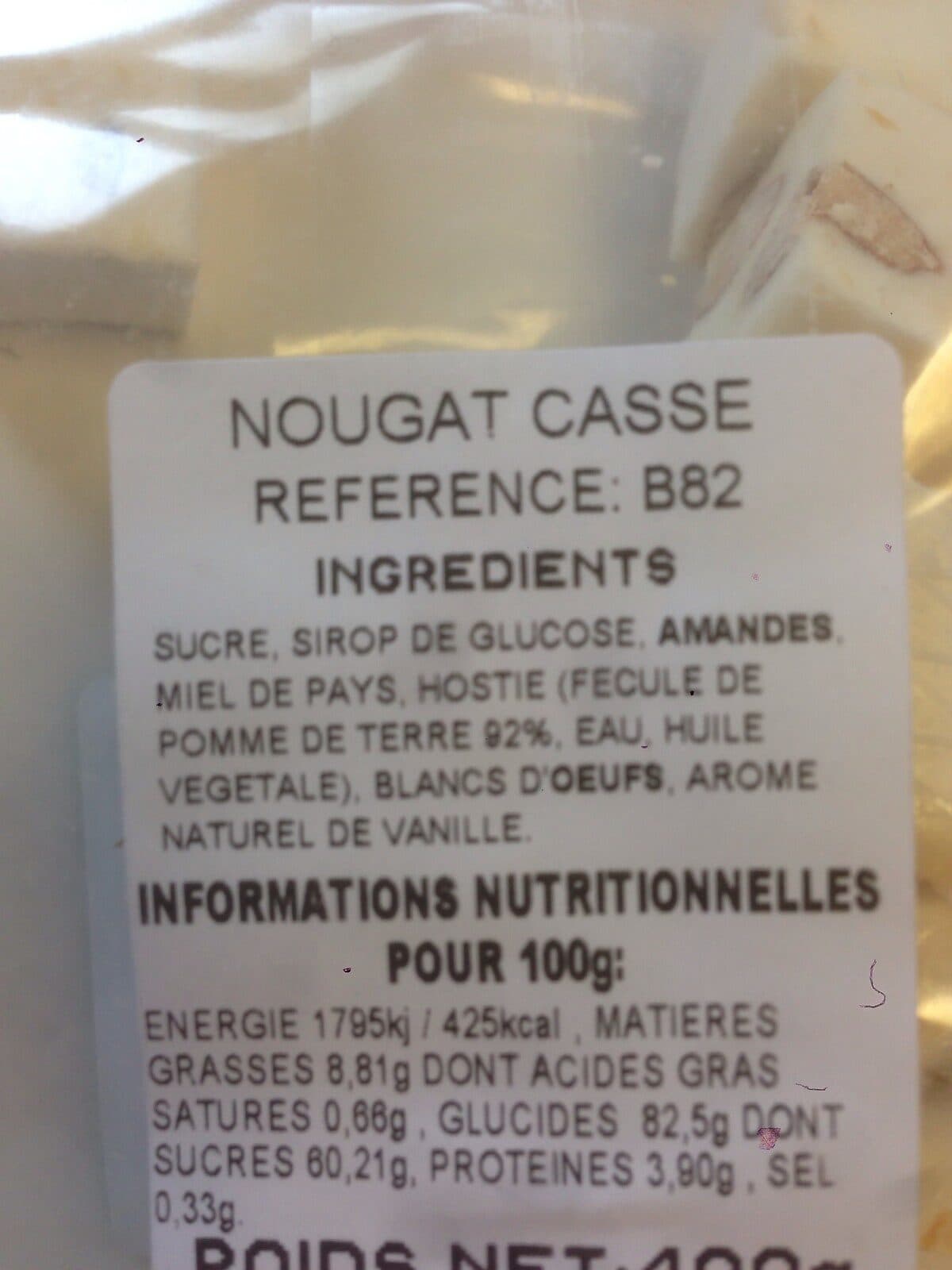 Open Food Facts Nougat tendre packshot
