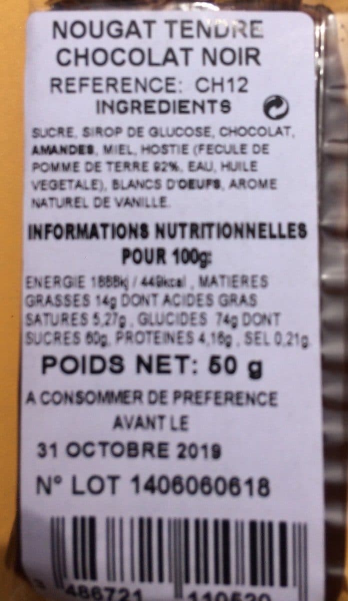Open Food Facts Nougat tendre packshot