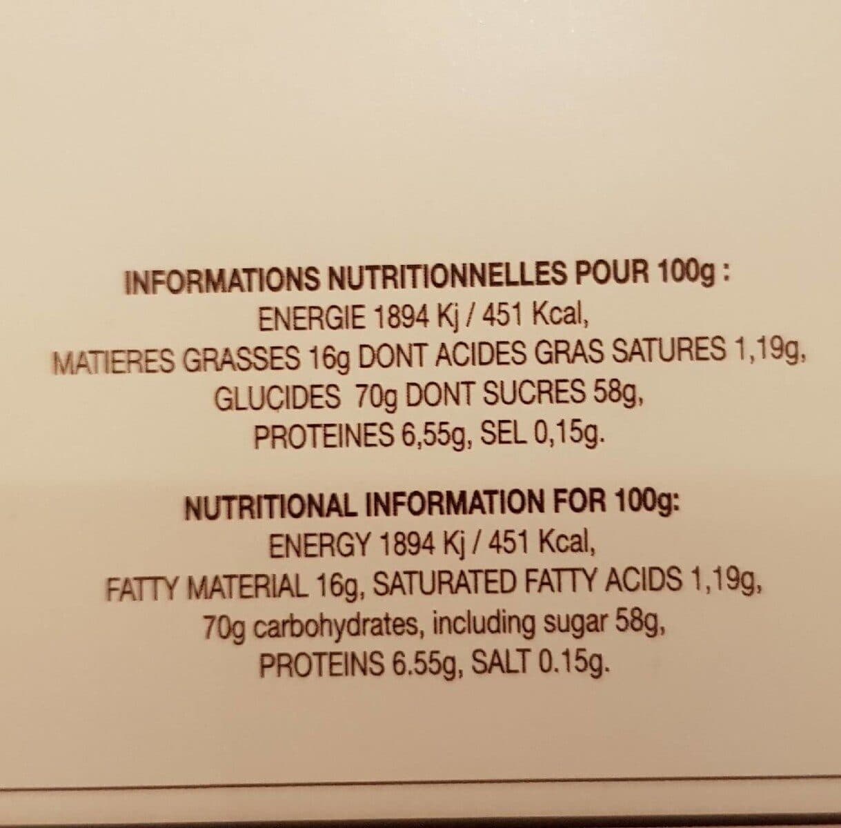 Open Food Facts Calissons de Provence packshot