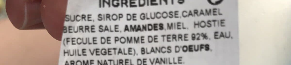 Open Food Facts Nougat tendre caramel beurre sale packshot