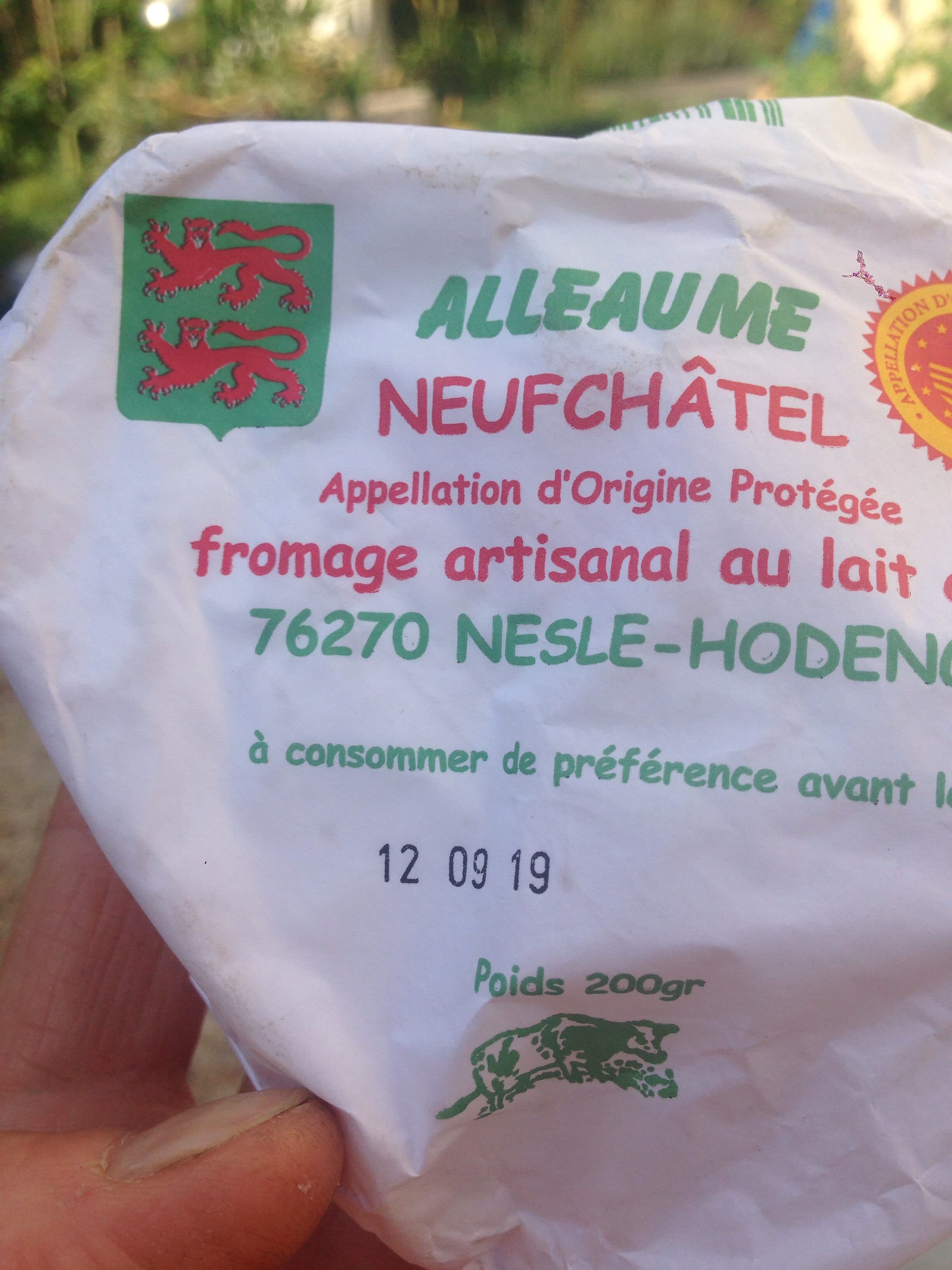 Neufchâtel ALLEAUME, fromage artisanal au lait cru, 76270 NESLE-HODENG packshot