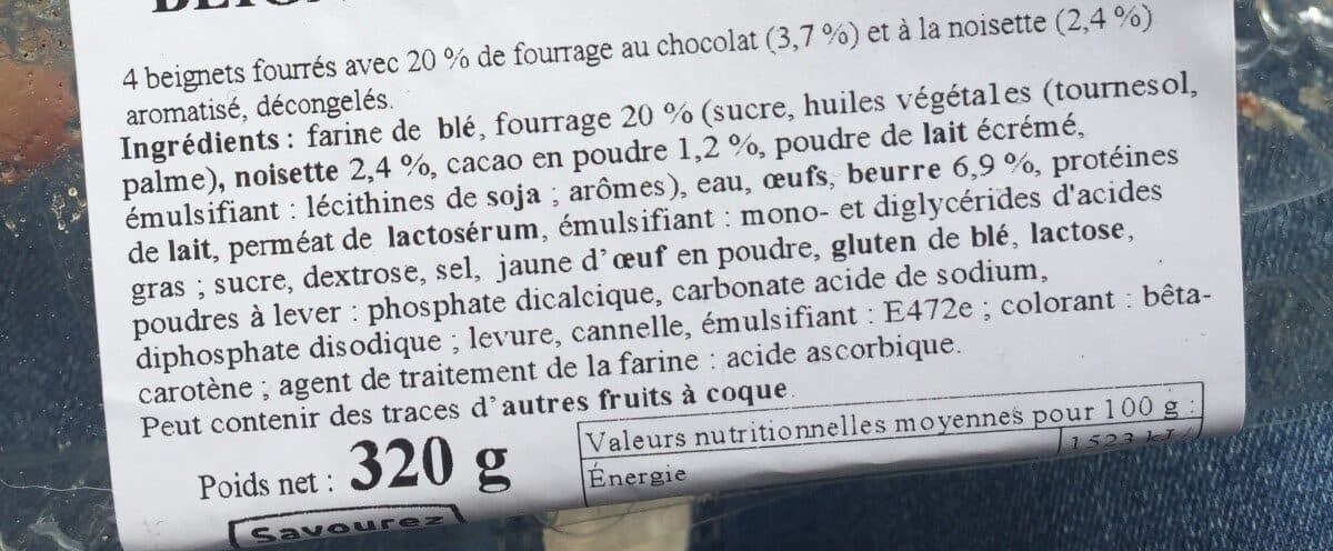 Open Food Facts Beignets choco-noisettes packshot