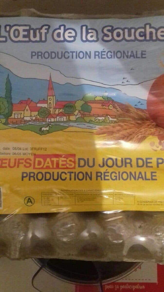 SARL L'OEUF DE LA SOUCHEZ Souchez, oeufs dates calibre moyen, 30 oeufs dates 1,650 packshot