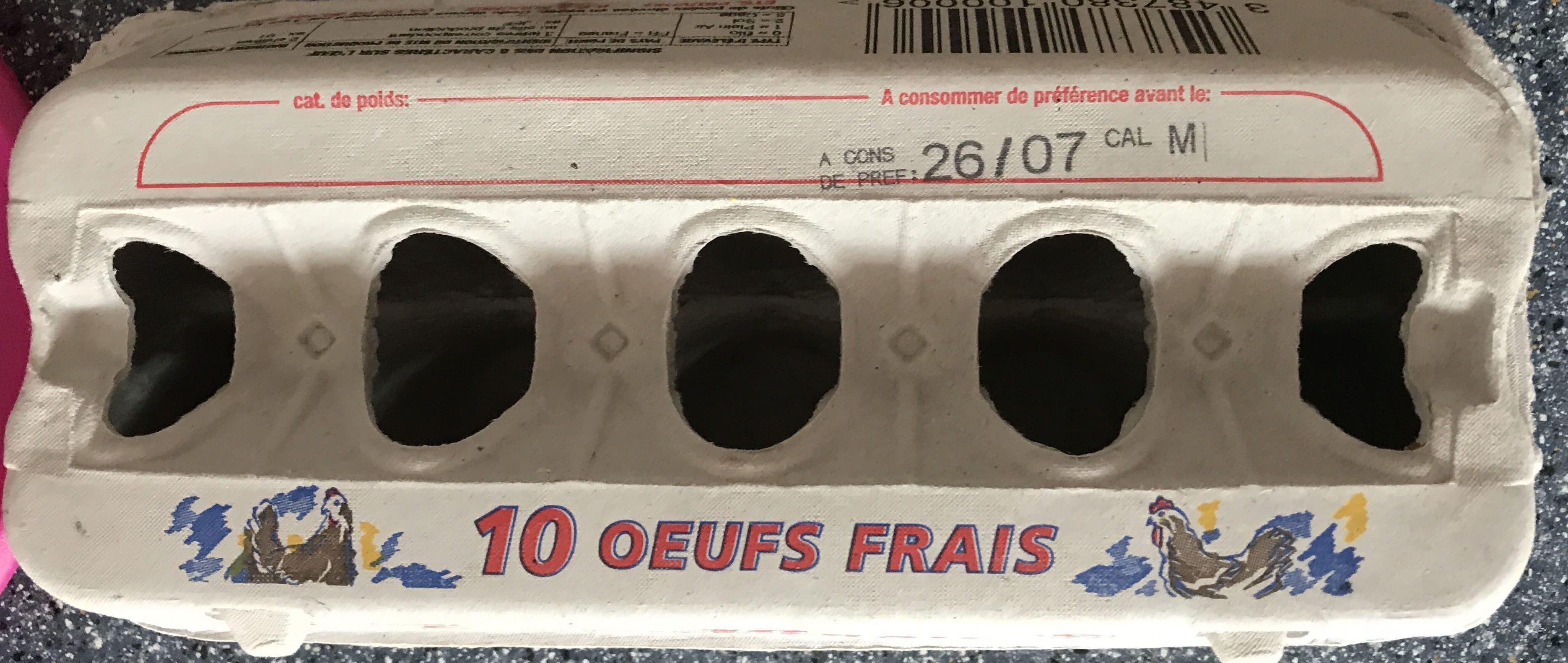 Sans marque 10 oeufs frais packshot
