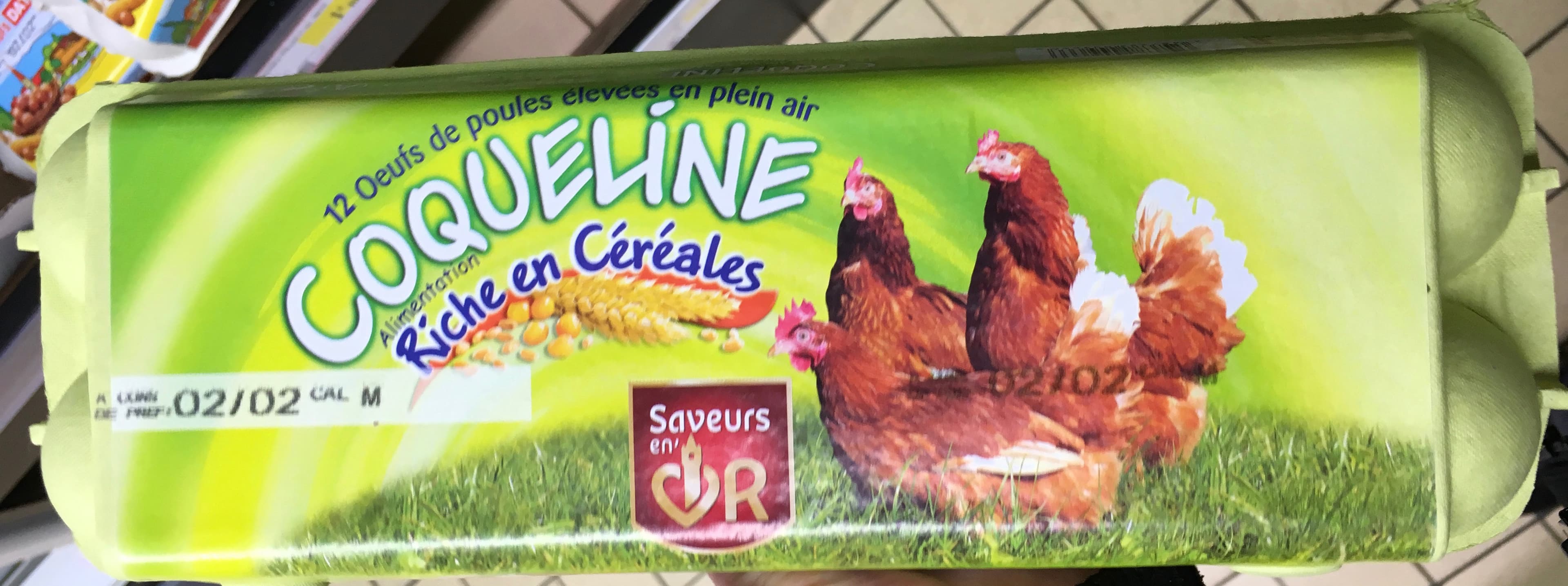 Coqueline Oeufs de poules élevées en plein air packshot