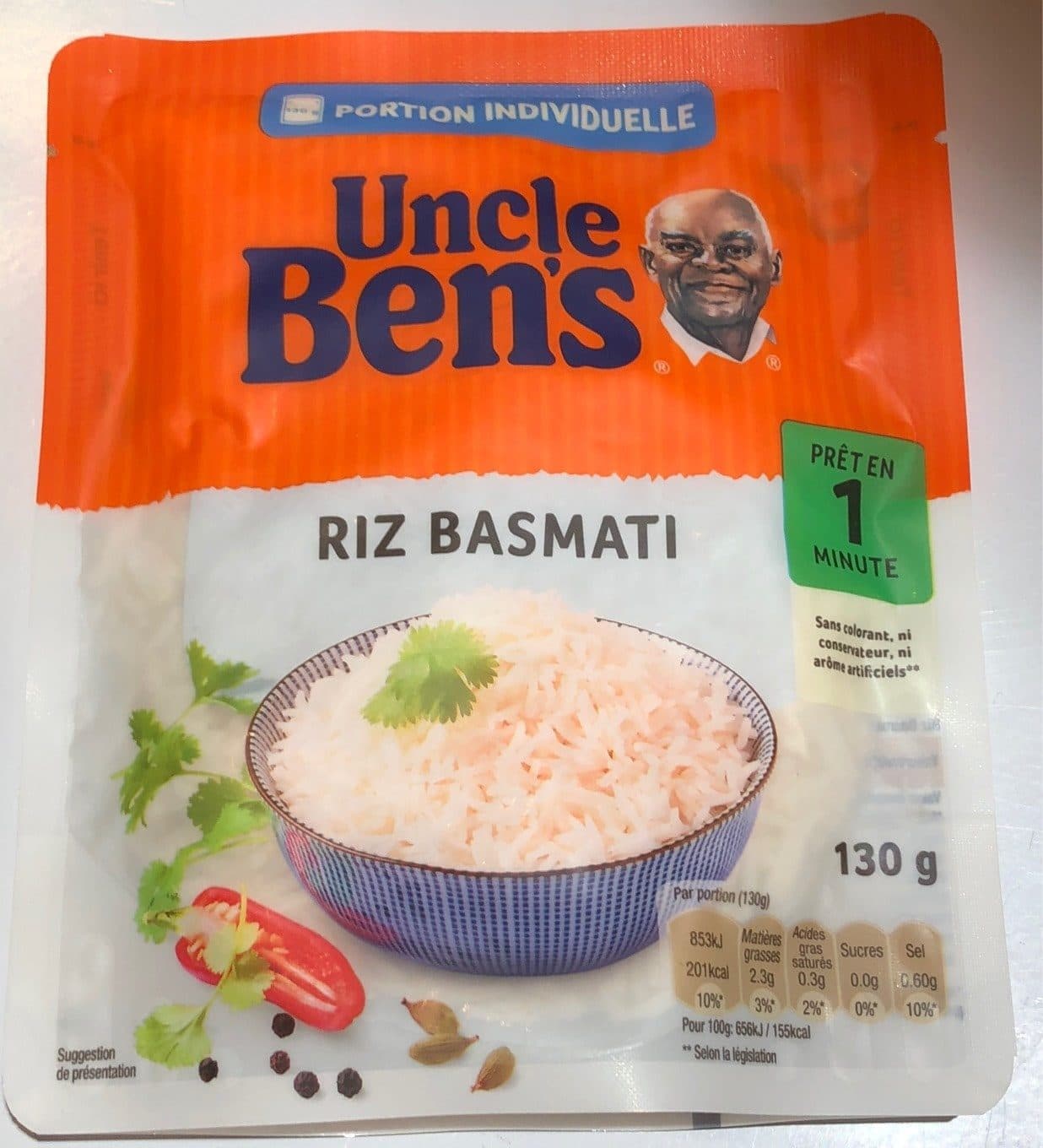 Uncle Ben’s Riz basmati packshot
