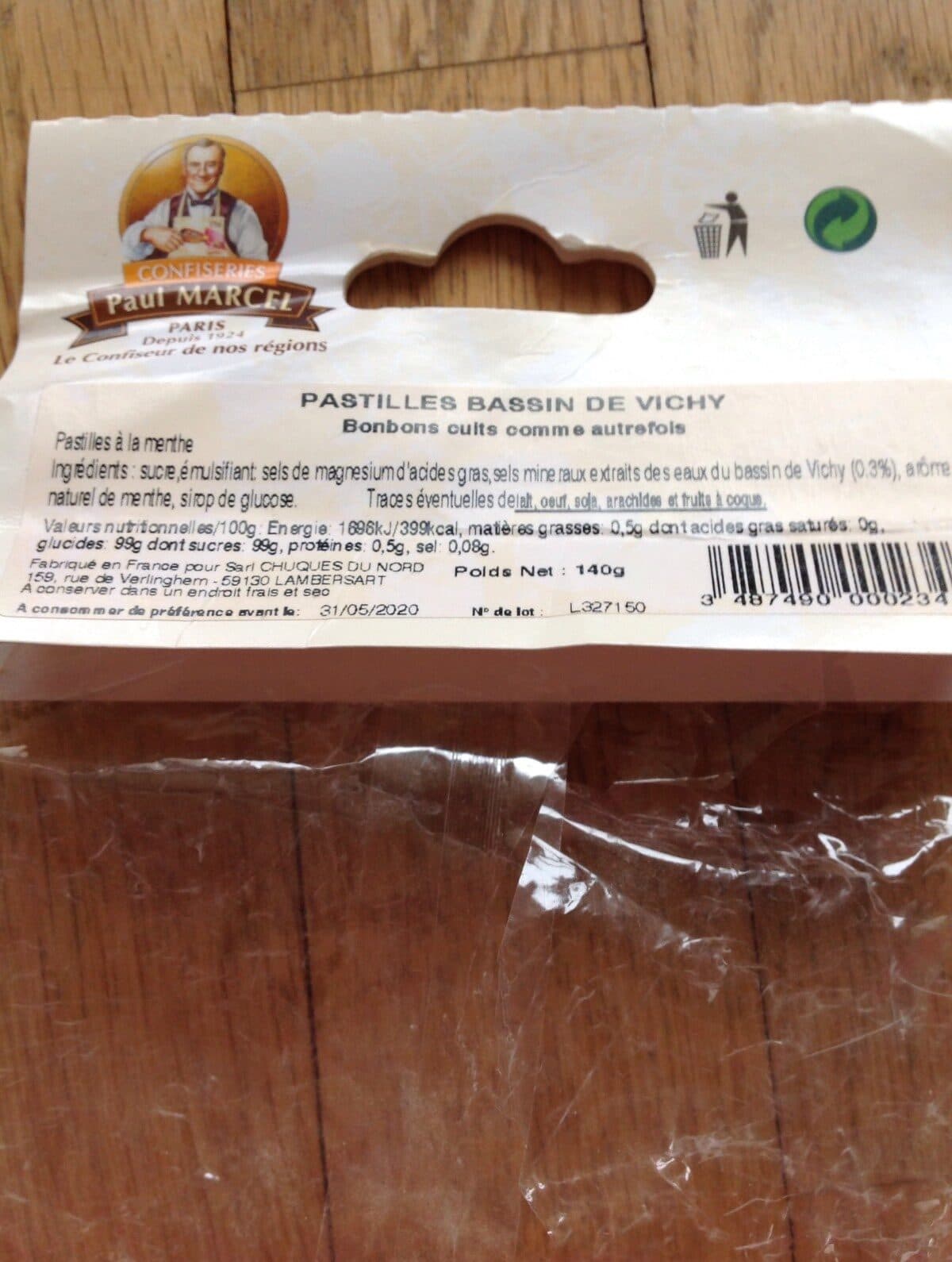 Open Food Facts Pastilles bassins de vichy packshot