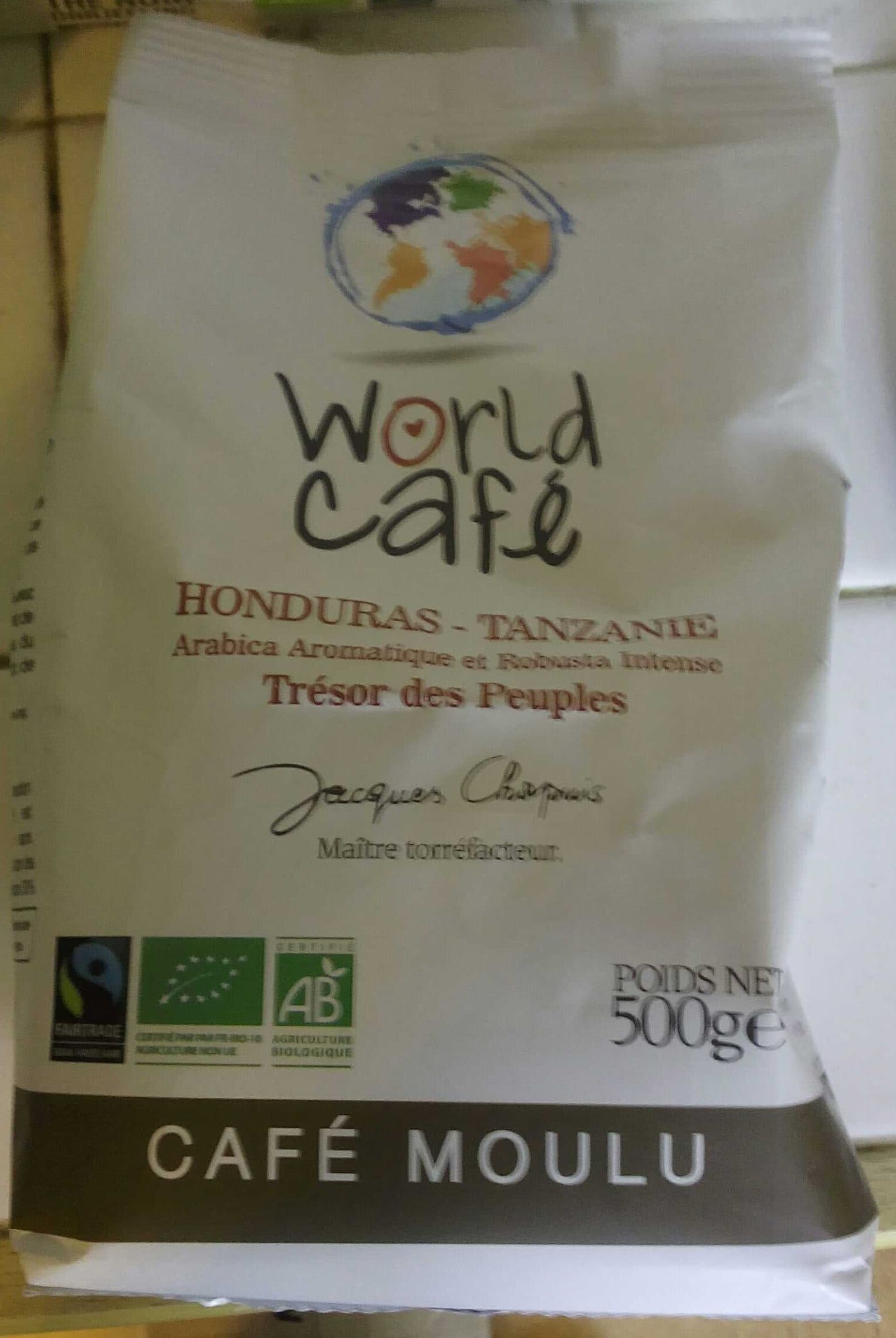 World Café Café Arabica Moulu Trésor Des Peuples packshot