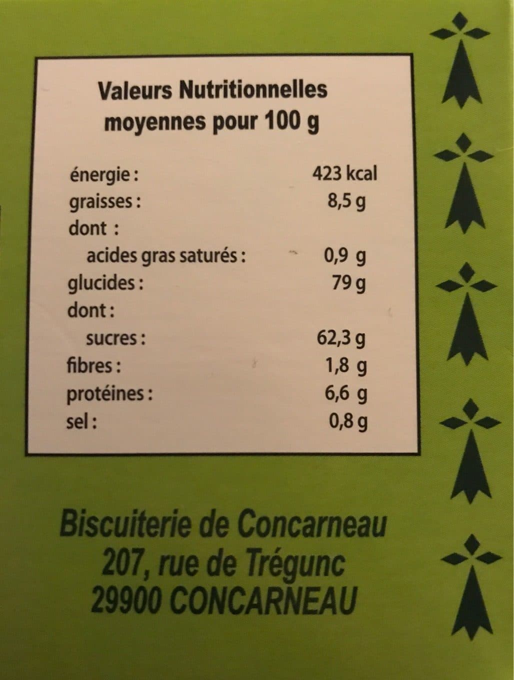 Biscuiterie de Concarneau Le Crakou ( à la pistache ) packshot