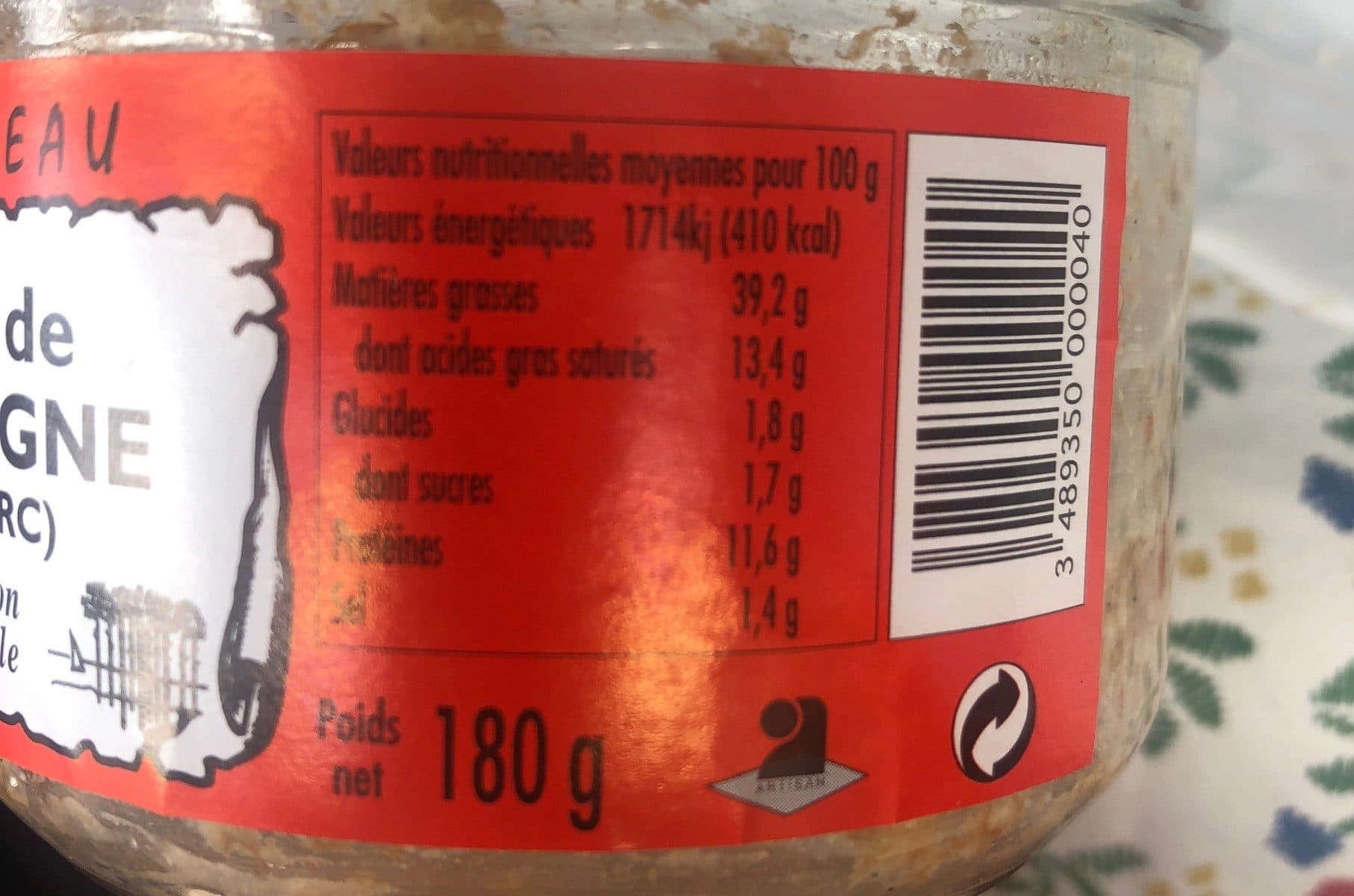Conserverie parmentier Pate de campagne pur porc artisanal CONSERVERIE DUPLACEAU packshot