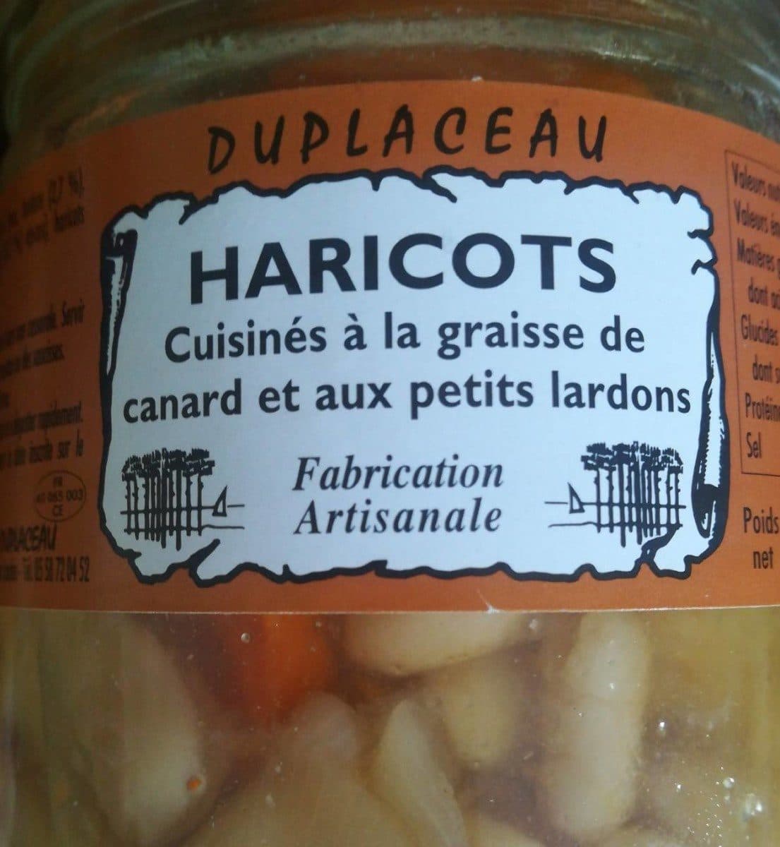 Open Food Facts Duplaceau Haricots canard lardons packshot