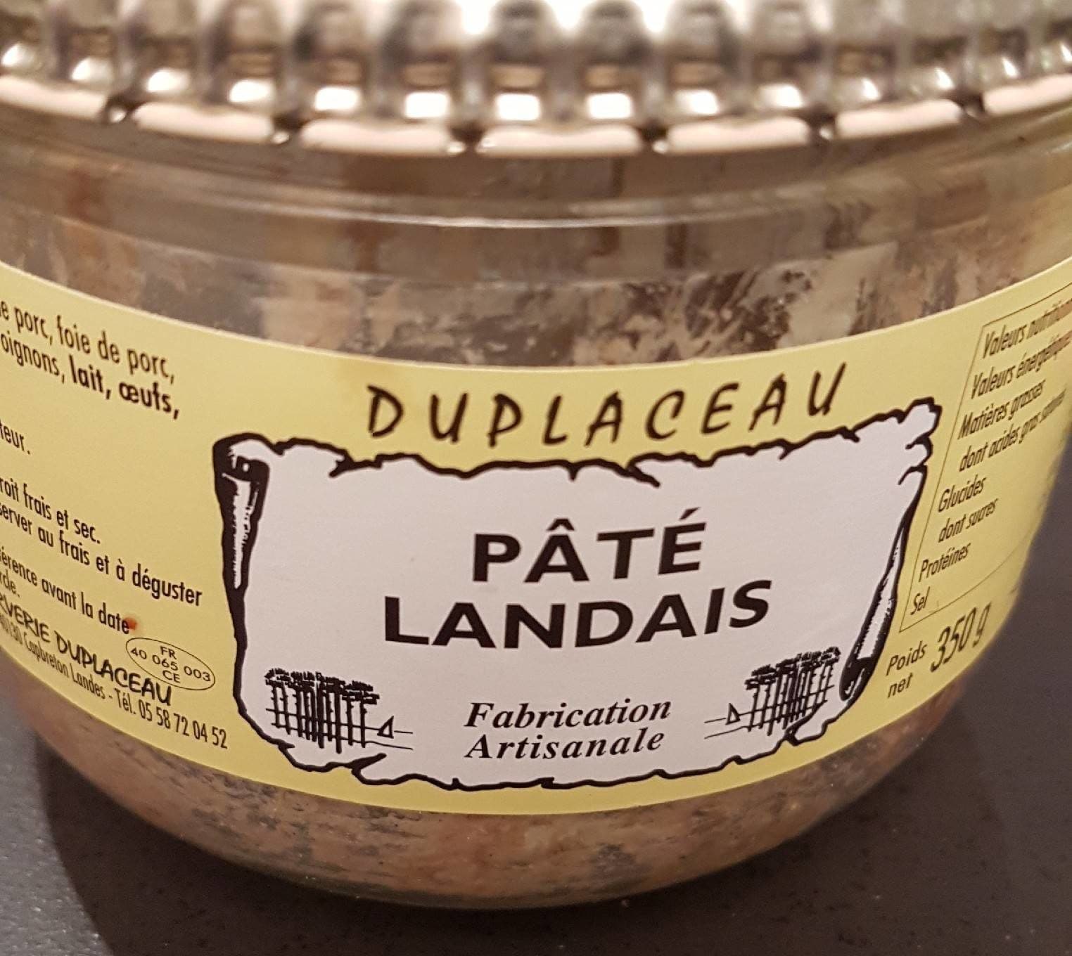 Duplaceau Pâté Landais packshot