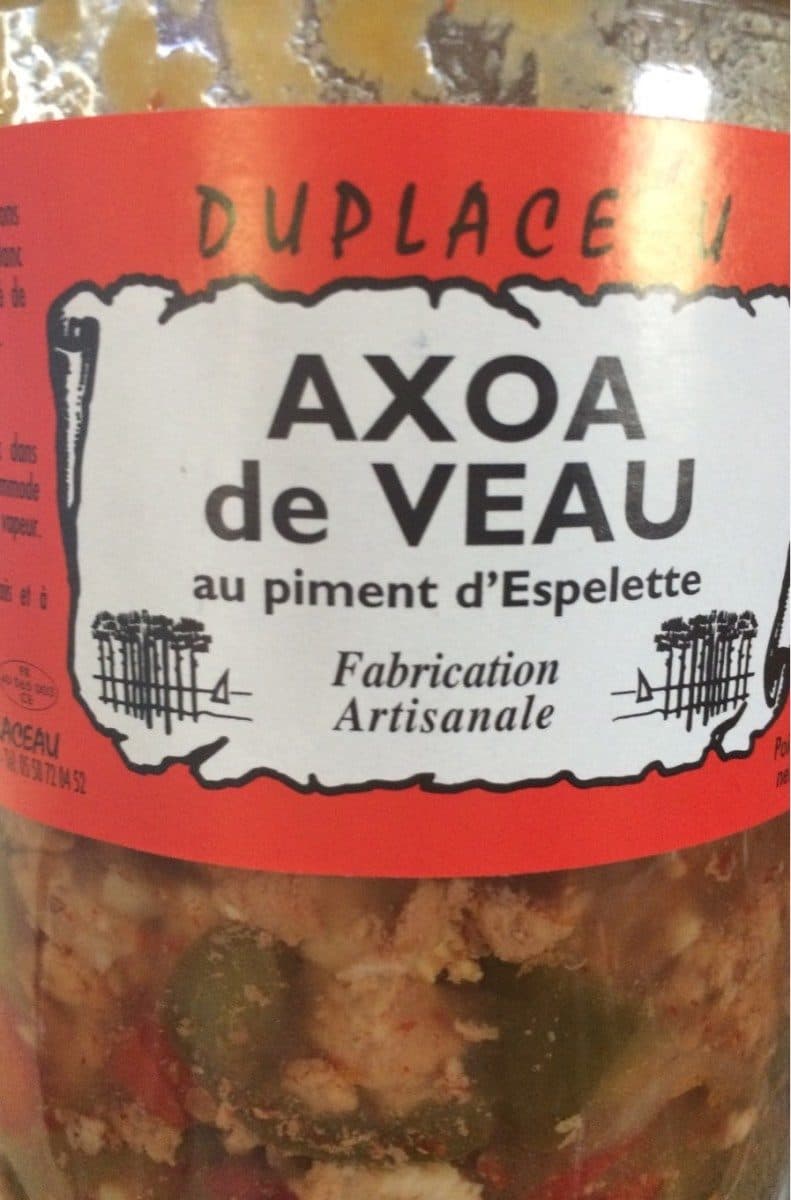 Open Food Facts Plat cuisiné Axoa de veau packshot