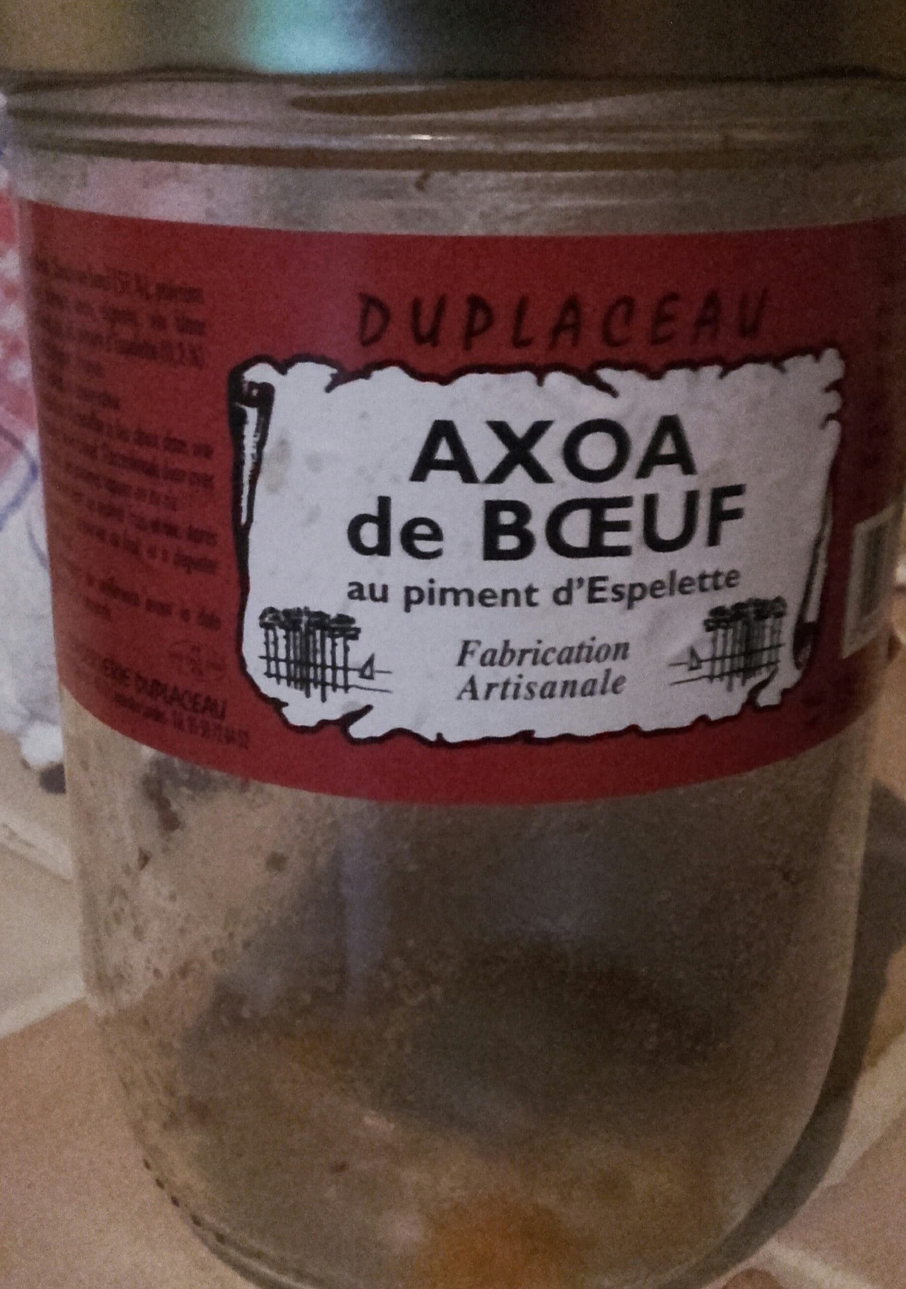Open Food Facts Axoa de boeuf au piment d'Espelette packshot
