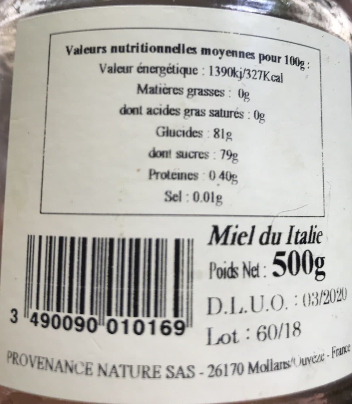 Provenance Nature Miel Eucalyptus packshot