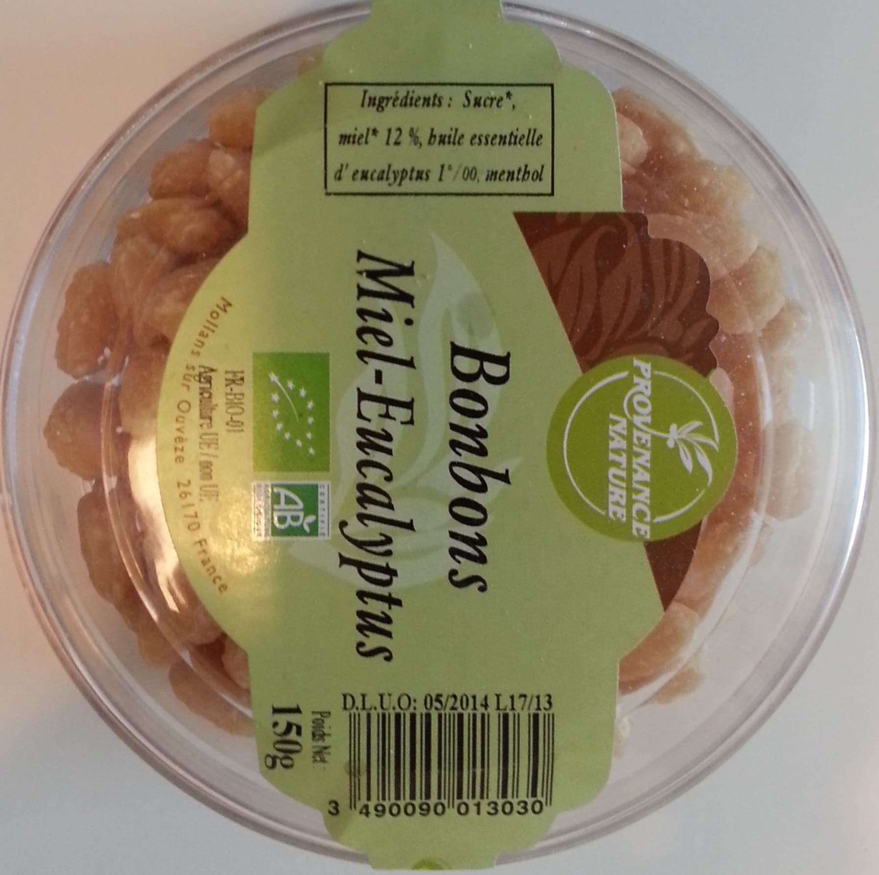 Provenance nature Bonbons Miel-Eucalyptus packshot