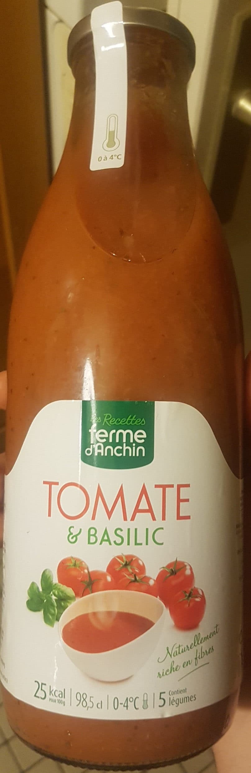 Ferme d'Anchin Soupe tomate et basilic packshot