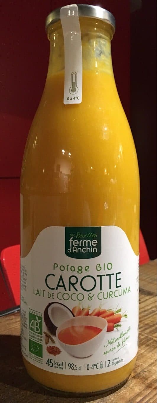 Ferme D Anchin Potage biologique carotte coco curcuma packshot