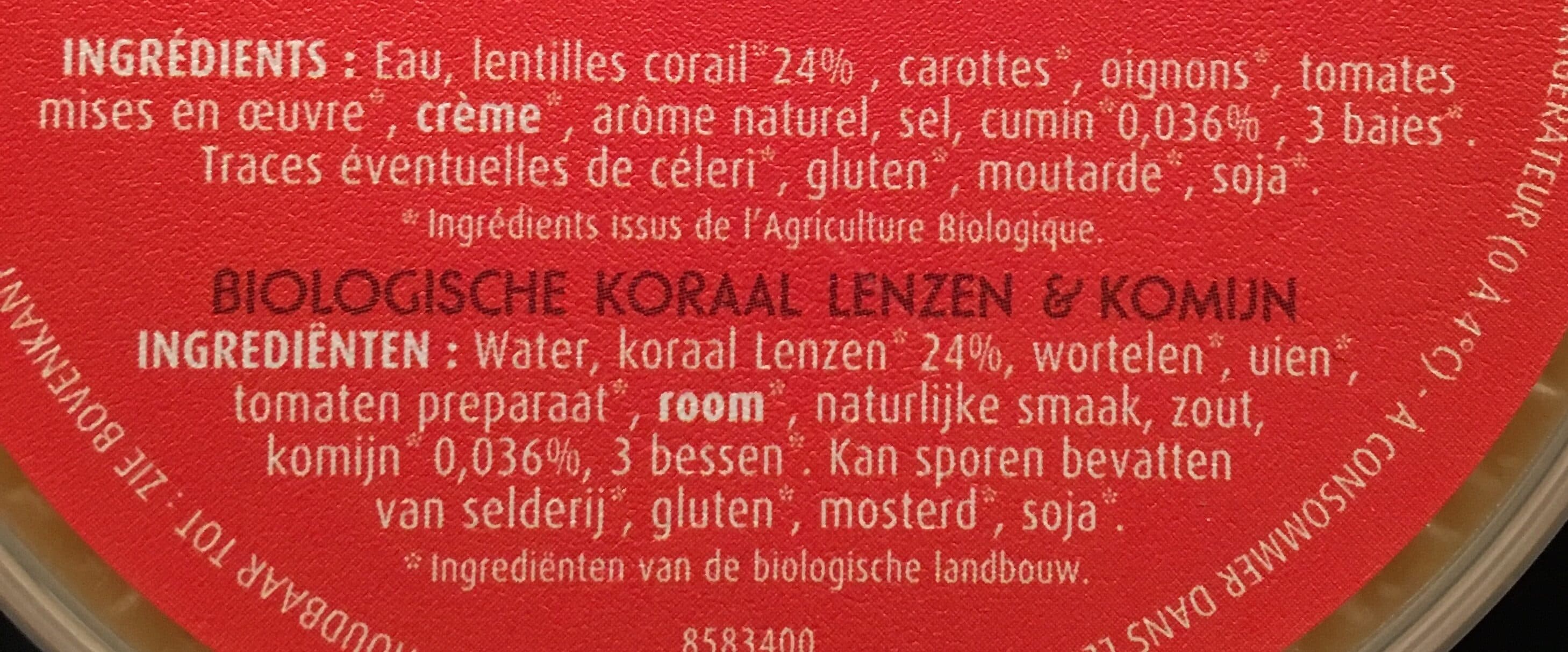 Ferme d'Anchin Soupe lentille corail et cumin packshot