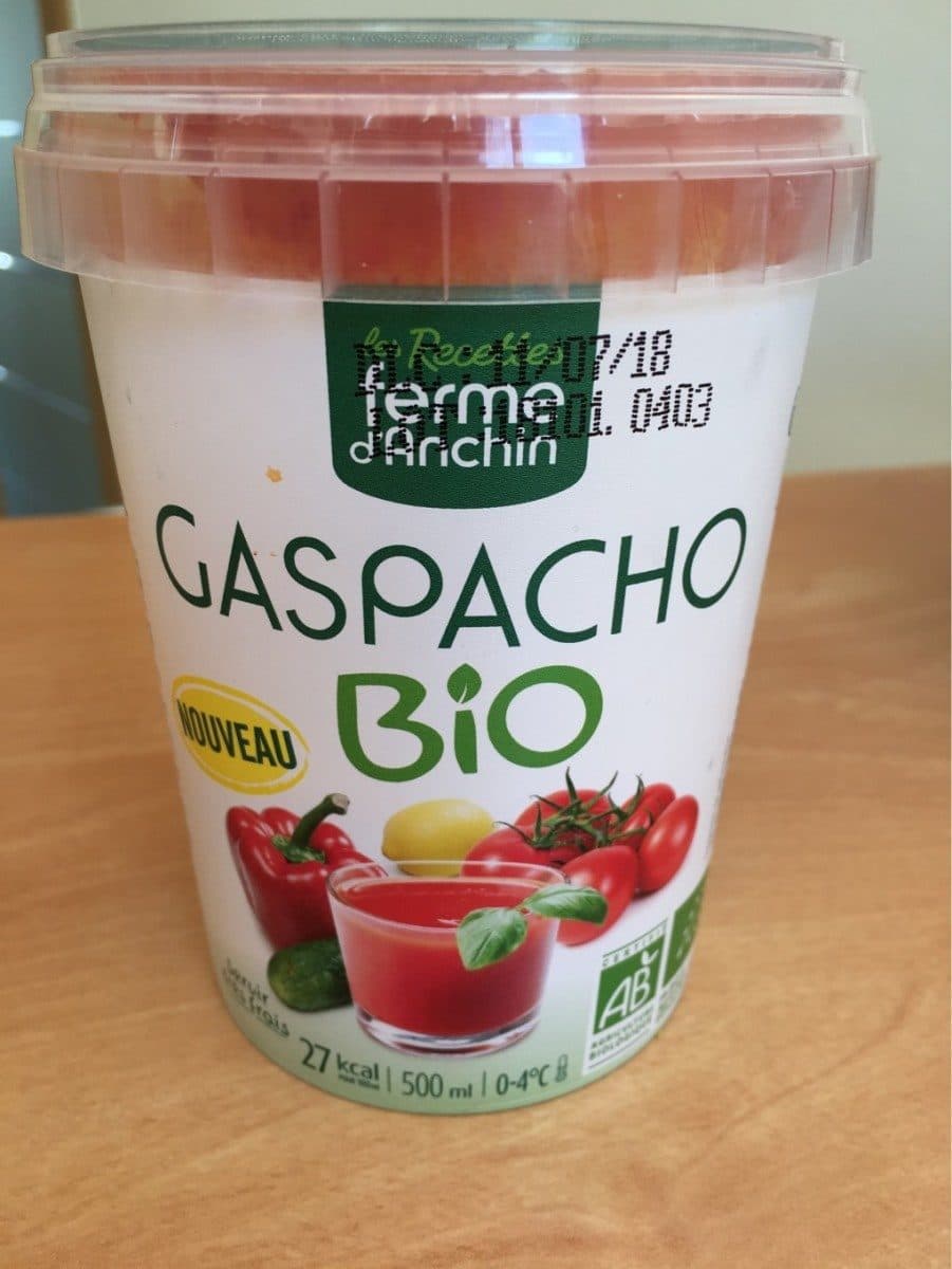 Open Food Facts Gaspacho Bio packshot