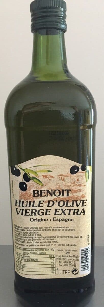 Huile Benoit Huile d’olive vierge extra packshot