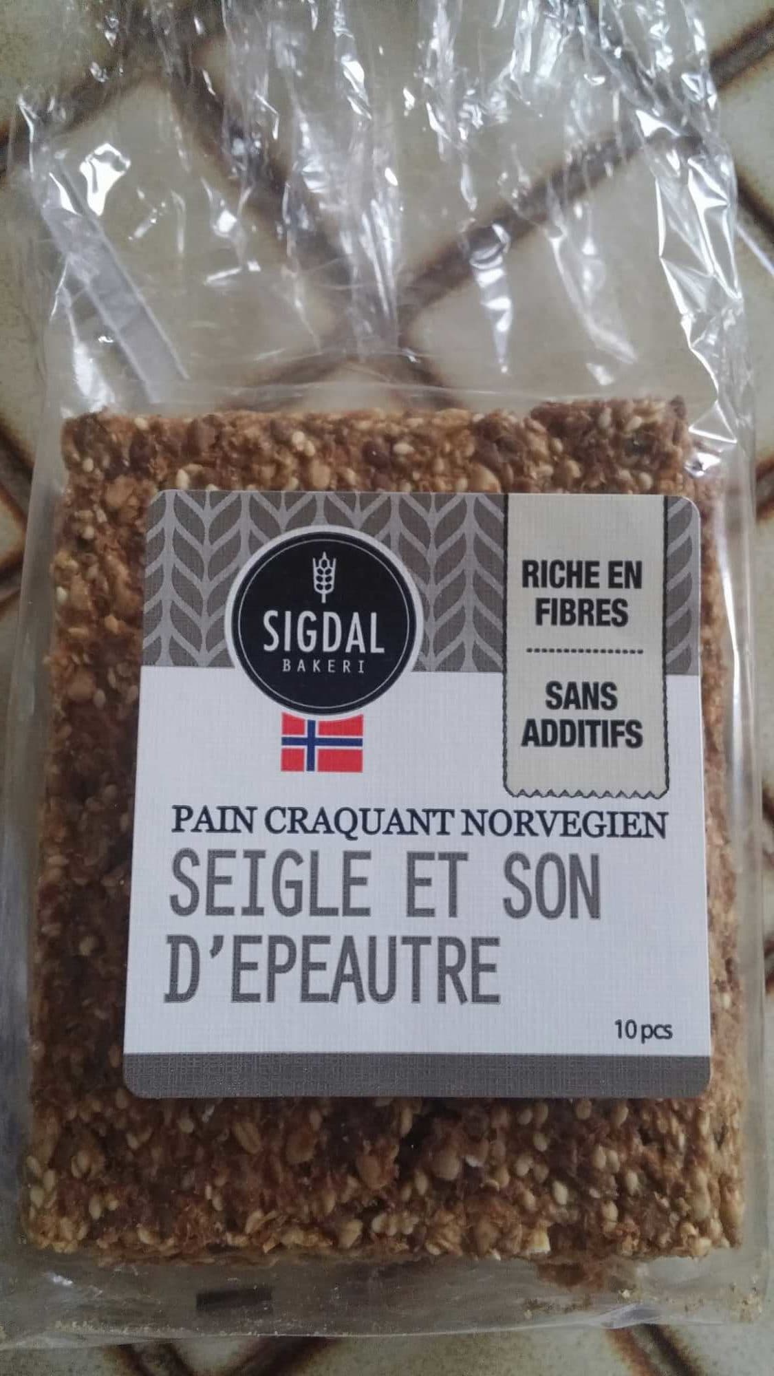 Sigdal Pain Craquant Norvégien Seigle et Son d'Épeautre packshot