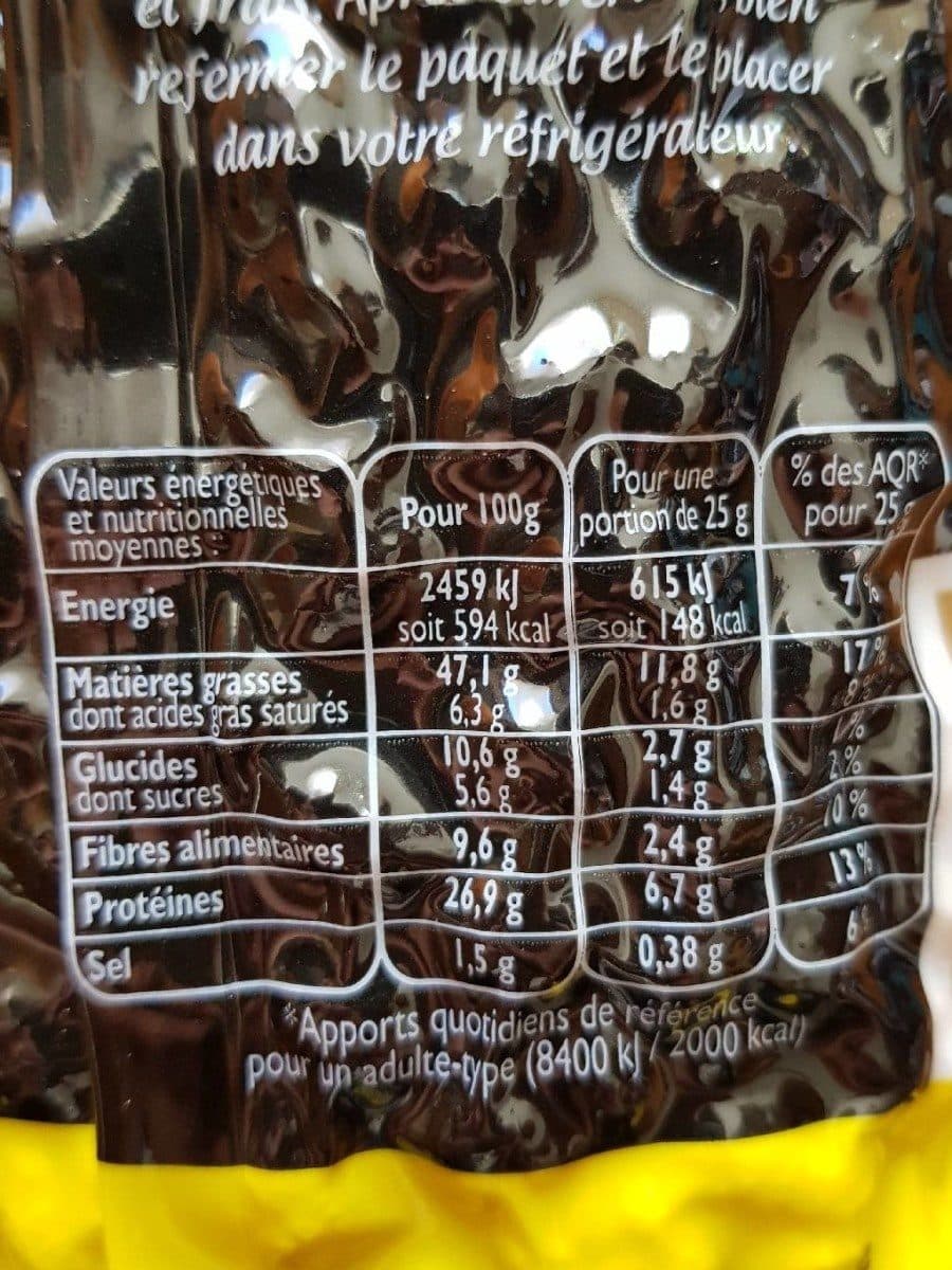Open Food Facts Cacahuètes grillés à sec packshot