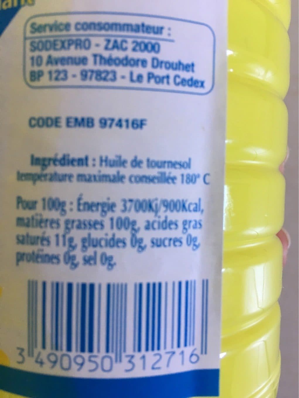 Le Prix Gagnant Huile De Tournesol packshot