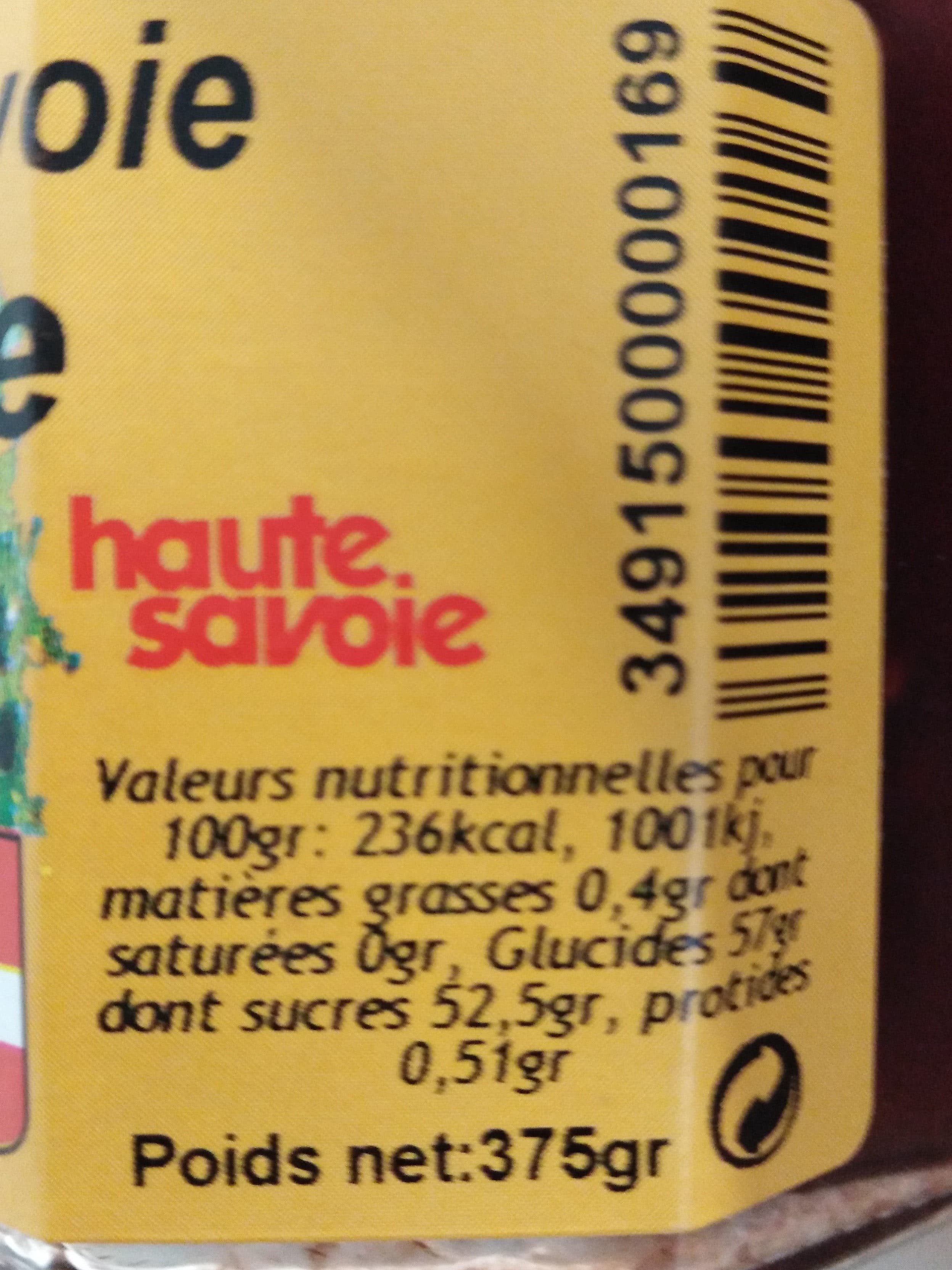 Bellamy Confiture de Savoie framboise packshot