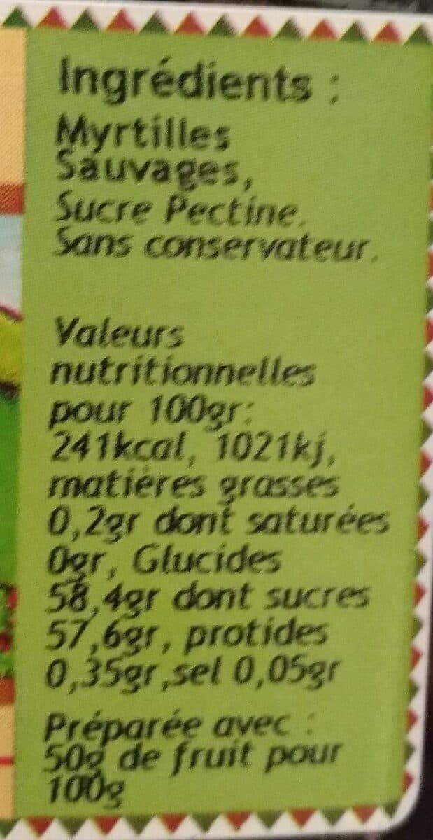 Bellamy Confiture de myrtilles sauvages packshot