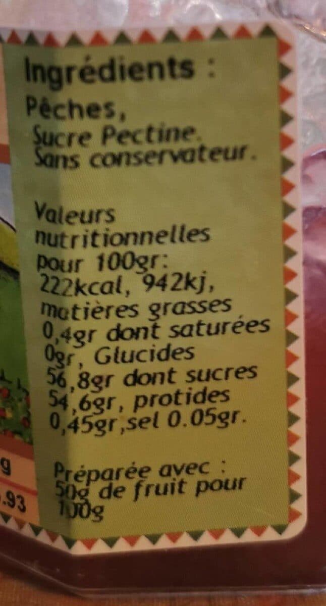 Bellamy Confiture de pêche de vigne packshot