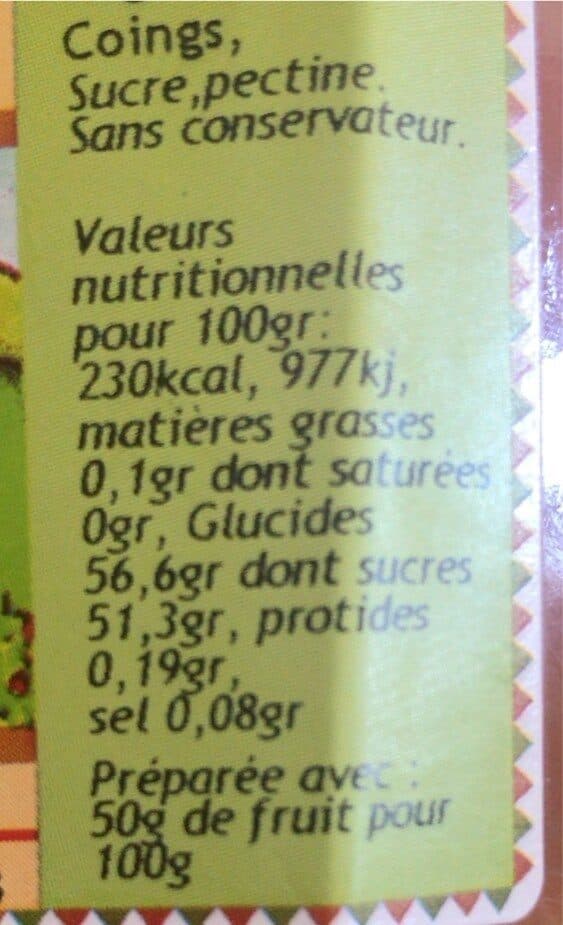 Bellamy Confiture de coing packshot