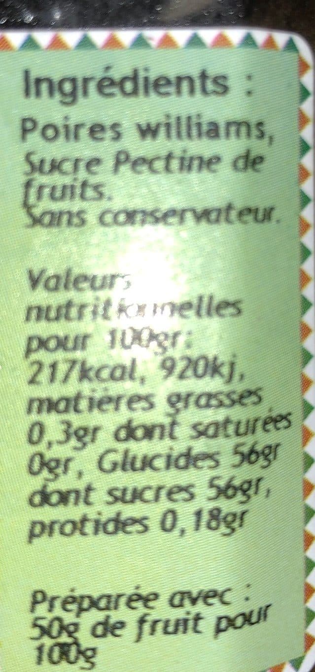 Bellamy Confiture de poire william packshot