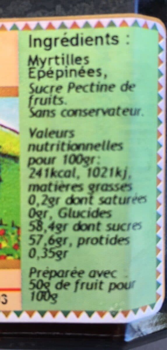 Bellamy Confiture de myrtille packshot