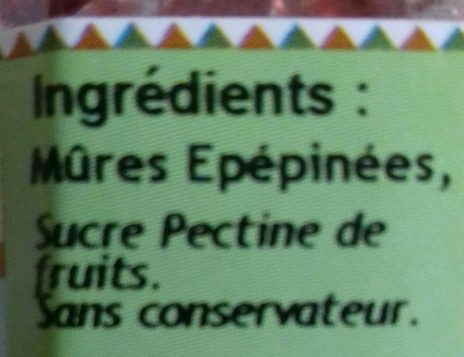 Bellamy Confiture de mûre épépinée packshot