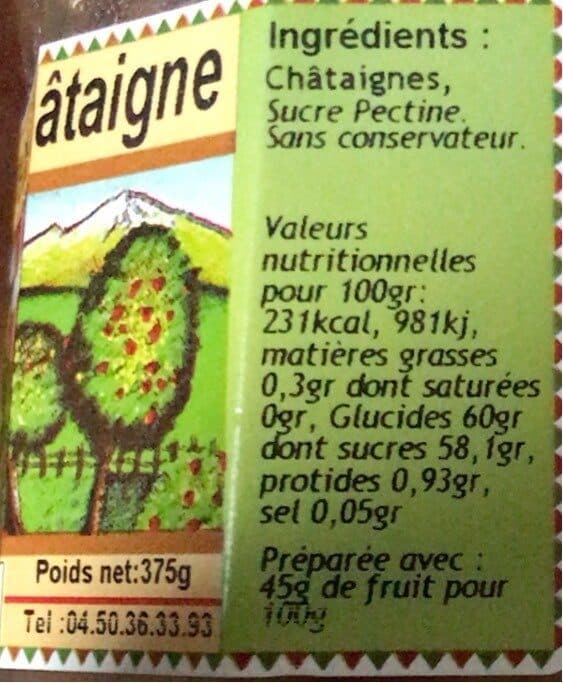 Bellamy Confiture châtaigne packshot