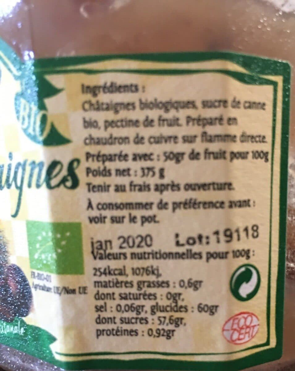 Bellamy Confiture chataignes packshot