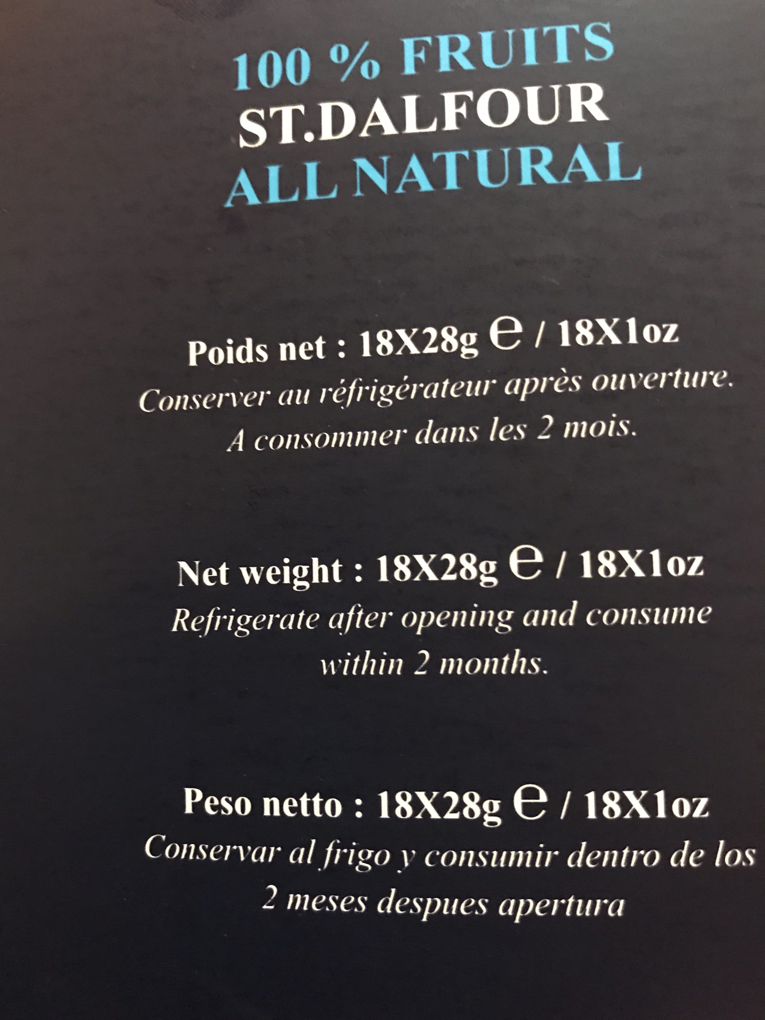 St Dalfour 100%fruits packshot