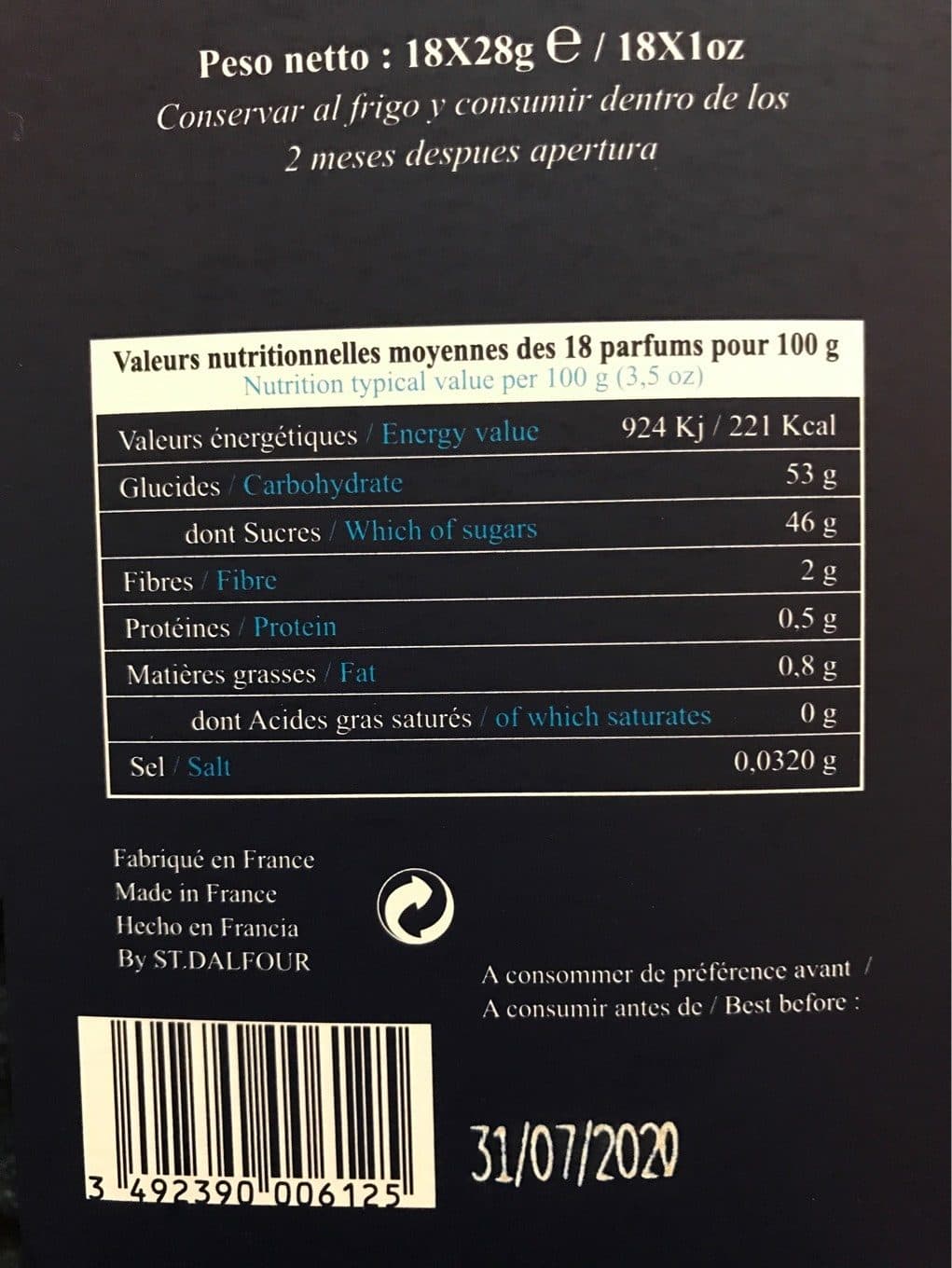 St Dalfour 100%fruits packshot