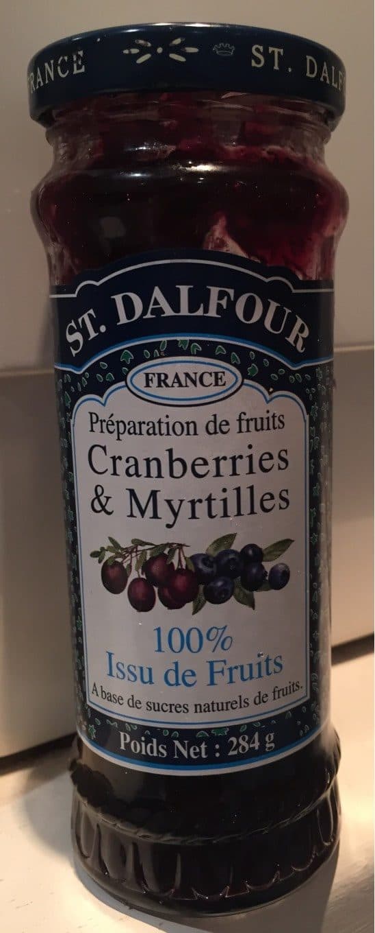 St.Dalfour Préparation de fruite Cranberries & Myrtilles packshot