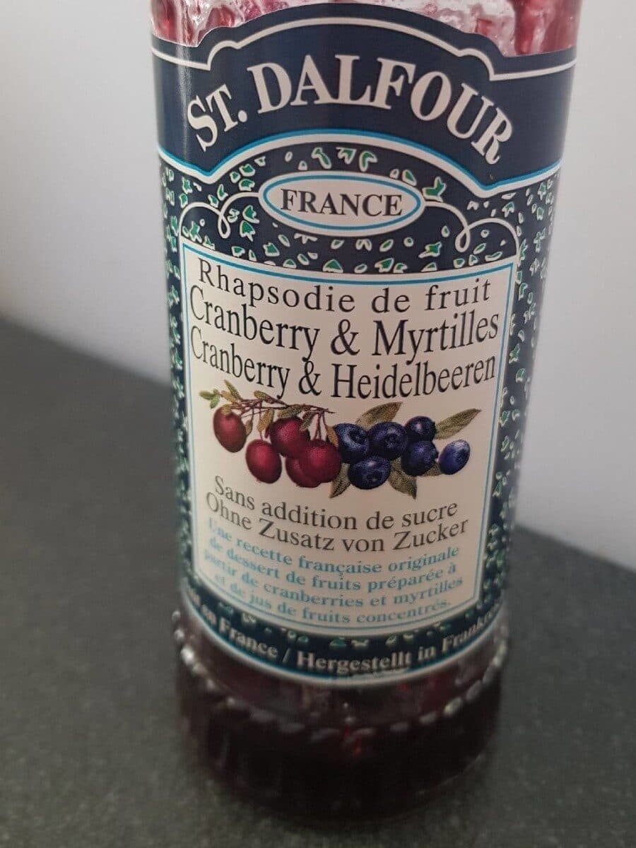 ST. DALFOUR Confiture Cranberry & Myrtilles packshot