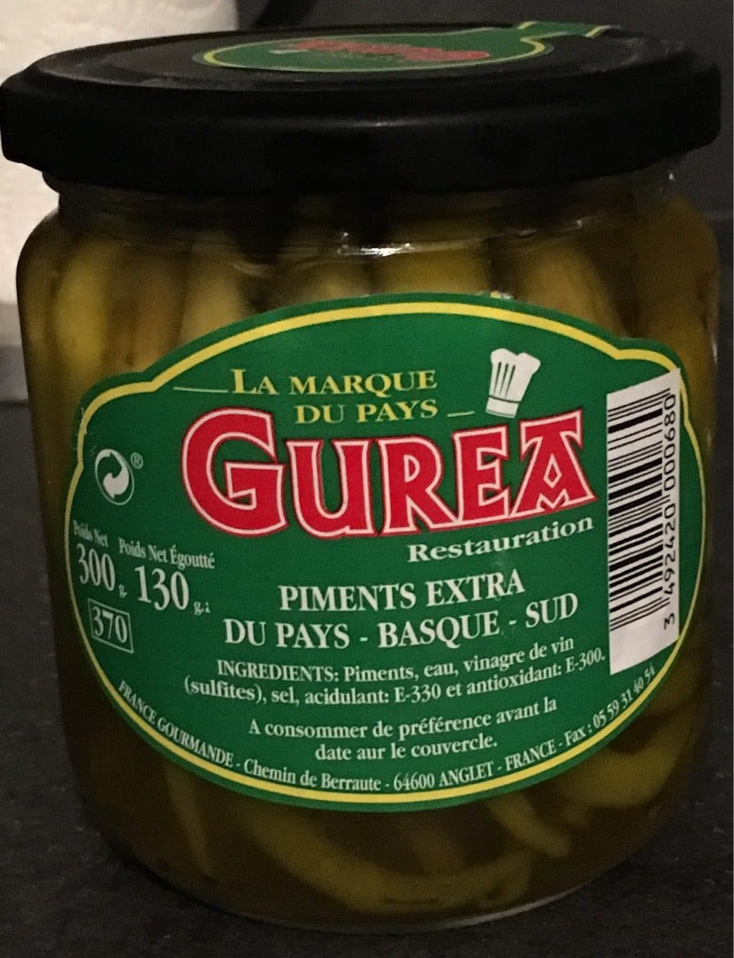 Gurea Piments extra du pays-basque sud packshot