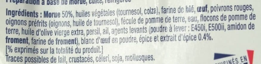 Cité marine Accras de morue MSC à la créole - 180g - Frais packshot